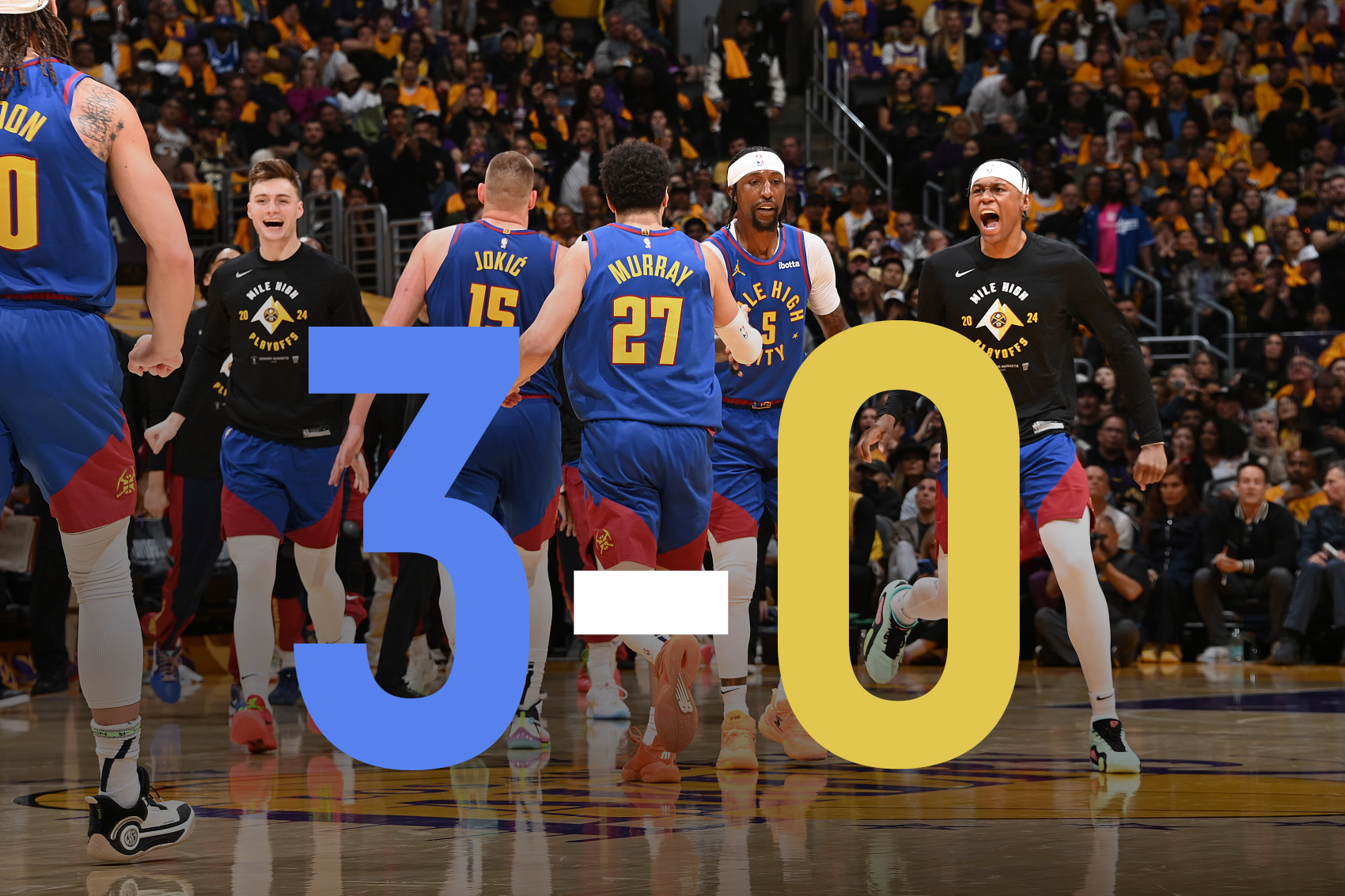 湖人NBA击败掘金，戴维斯统治内线(湖人得到戴维斯)